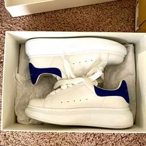 White McQueen sneakers, worn once in mint condition
